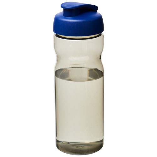Bouteille de sport publicitaire 650ml Ocean Plastic H2O Active® Charbon et Bleu royal